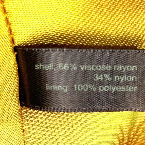 Yellow Strapless Crinkle Sheer Stripe Pleated Dress 6 Girly Flowy HOCO Pageant - Picture 11 of 13